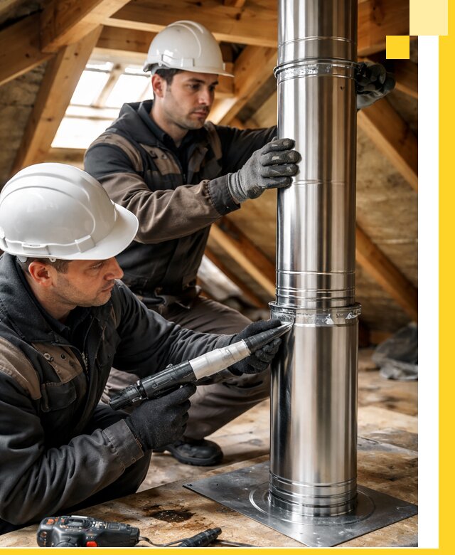 Монтаж дымоходов для каминов в Луге с гарантией качества