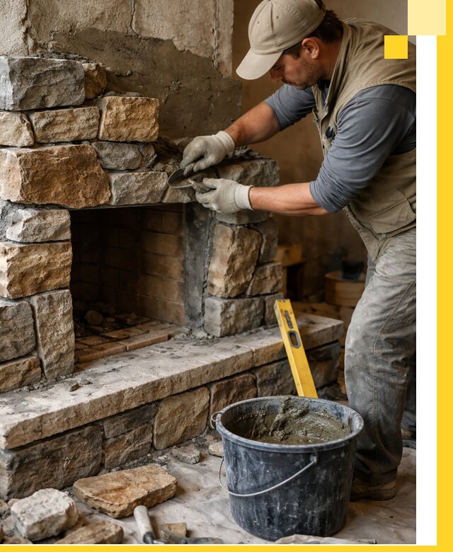 Изготовление и установка каменных каминов под ключ в Луге