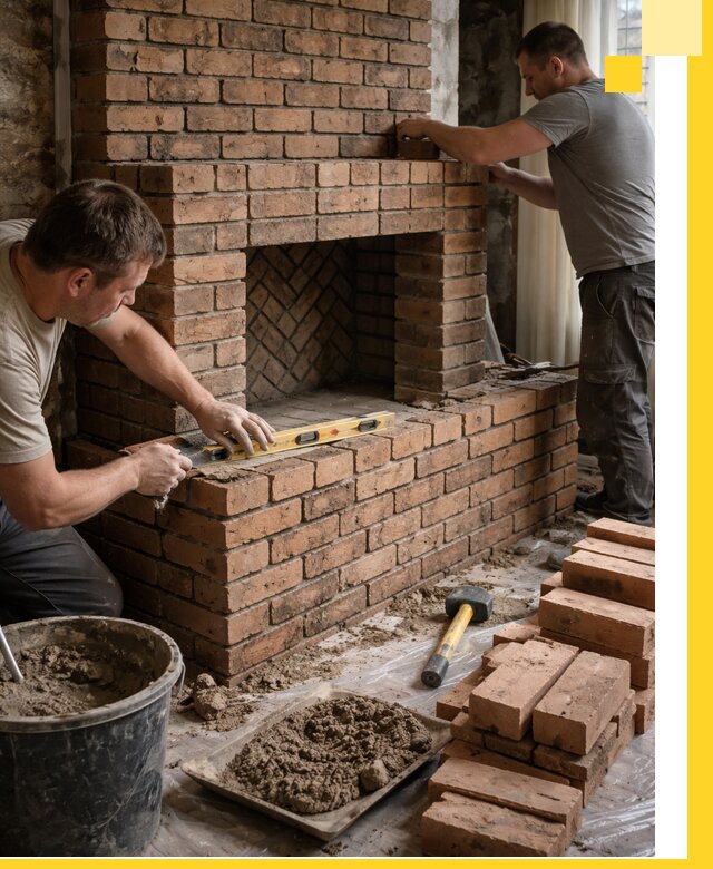 Изготовление и установка кирпичных каминов в Луге