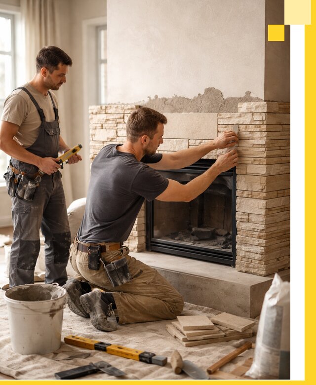 Установка и монтаж каминов для загородного дома в Луге