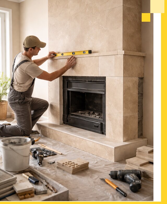 Установка и монтаж каминов в частном доме под ключ в Луге