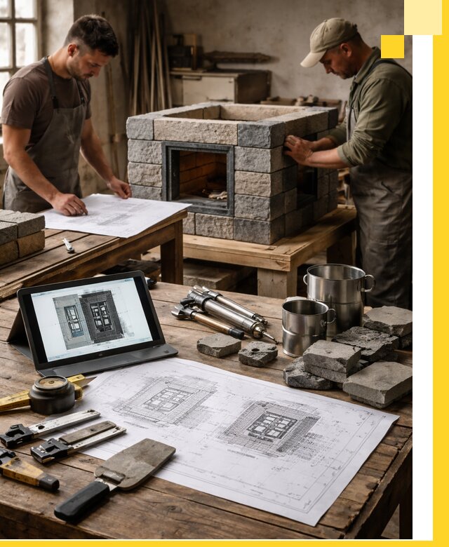 Разработка проектов печей с согласованием и монтажом в Луге