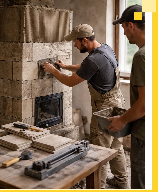 Профессиональная облицовка печей в Луге: керамика и камень