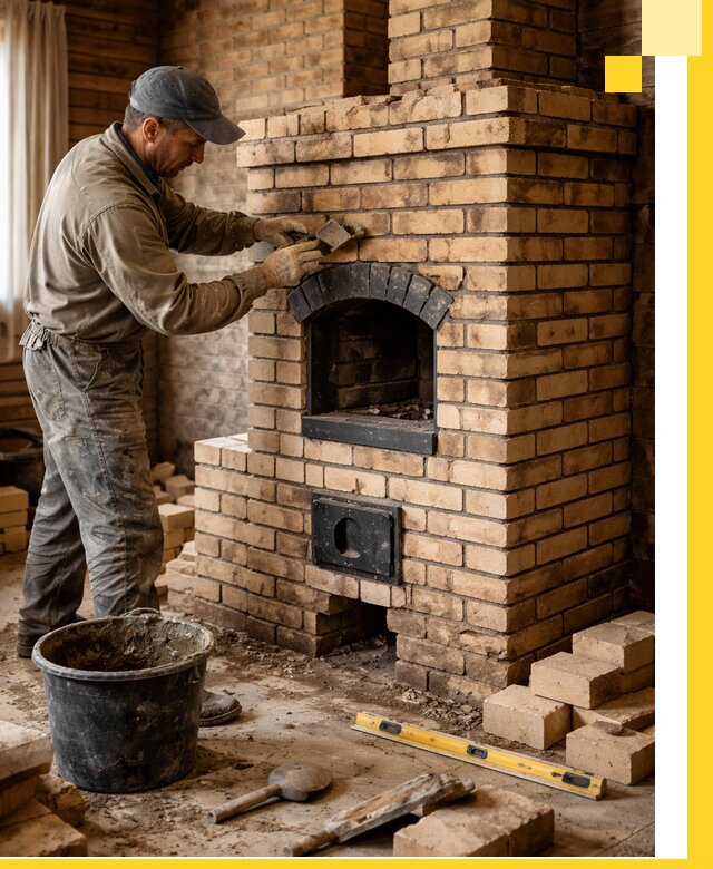 Кирпичные печи под ключ в Луге: проектирование и кладка