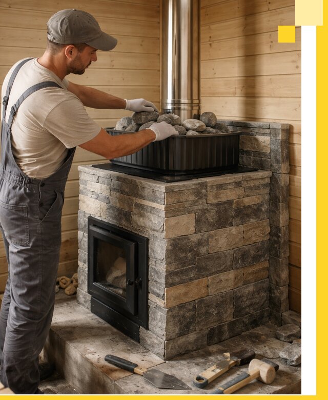 Печи для парной в Луге, производство, монтаж и обслуживание