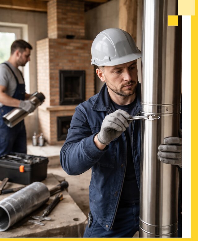 Профессиональный монтаж дымоходов для печей в Луге