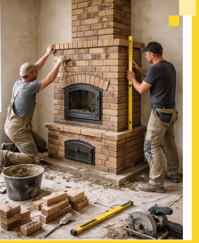 Продажа и установка печей и каминов для дома под ключ в Луге