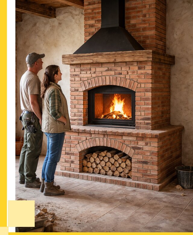 Печи камины из кирпича в Луге от 123720 р. | ЭриданЛга