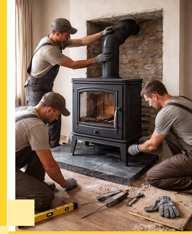 Монтаж печи камина в частном доме в Луге от 25775 р. | ЭриданЛга