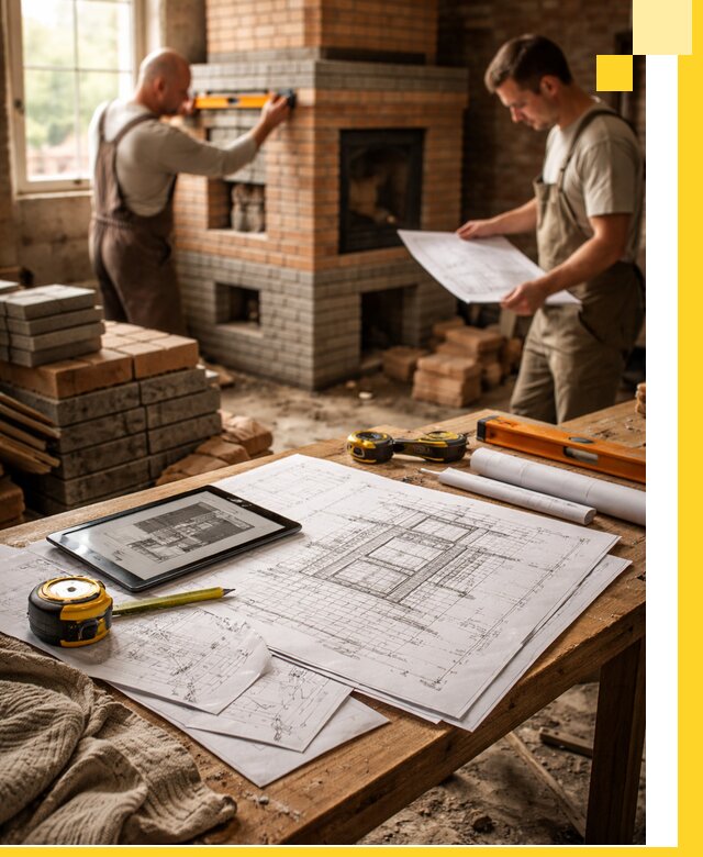 Проекты печей и каминов с индивидуальным дизайном в Луге