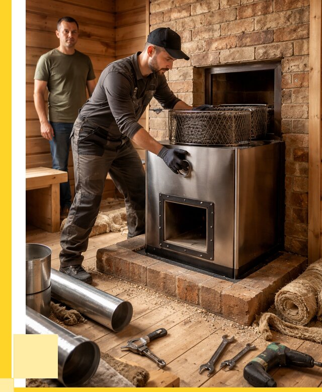 Монтаж банных печей под ключ в Луге от 18558 р., ЭриданЛга