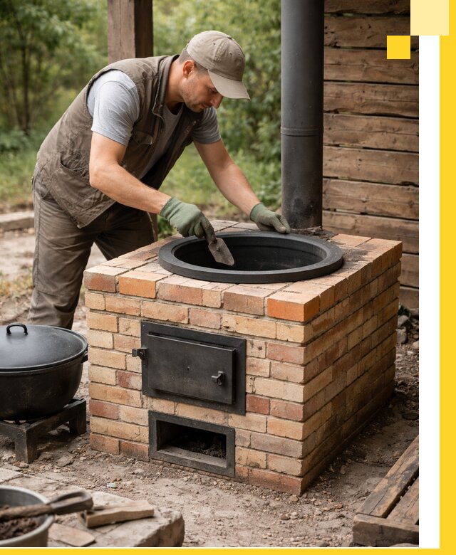 Изготовление и установка печей для казана в Луге под ключ