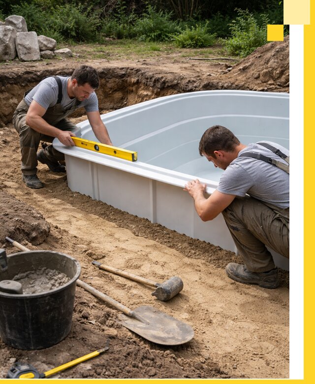 Производство и установка пластиковых бассейнов в Луге под ключ