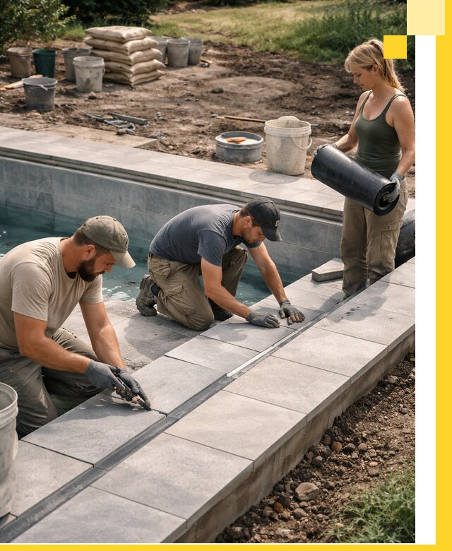 Строительство и монтаж уличных бассейнов под ключ в Луге