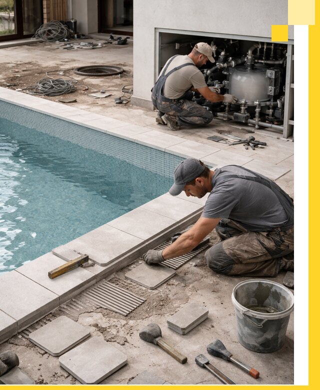 Строительство и монтаж бассейнов в коттедже в Луге