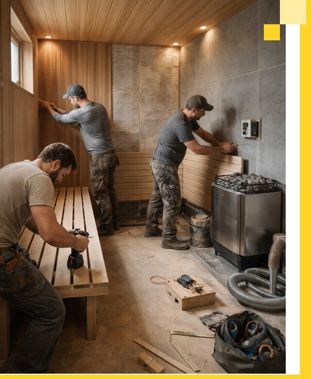 Сауны под ключ в Луге, проектирование, строительство, отделка