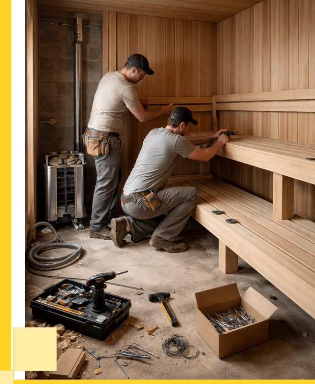 Монтаж саун под ключ в Луге от 123720 р. | ЭриданЛга