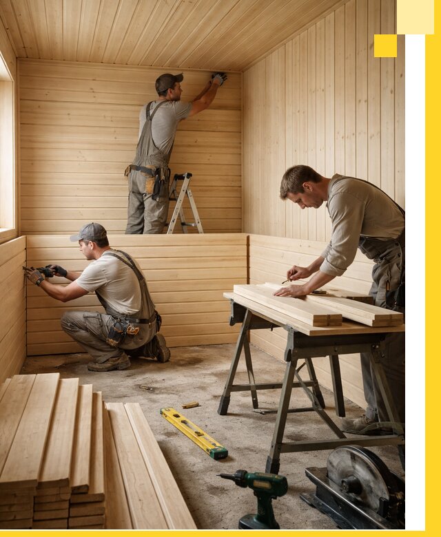 Обшивка саун в Луге из натуральной древесины под ключ