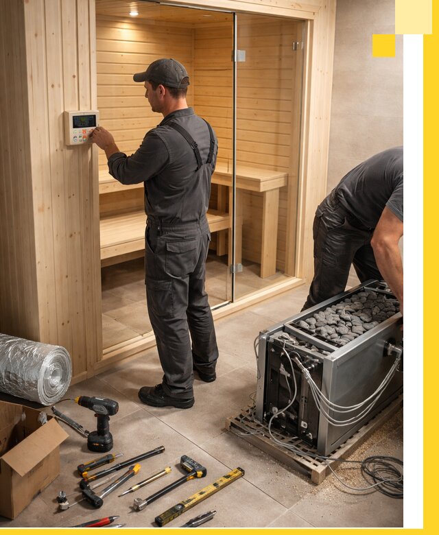 Поставка, установка и монтаж электрических саун в Луге