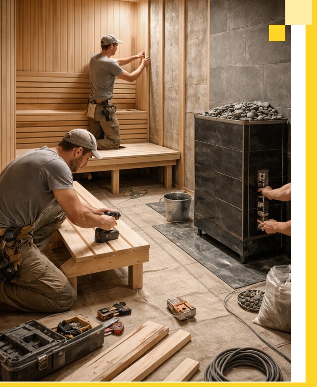 Дизайн и строительство интерьерных саун под ключ в Луге