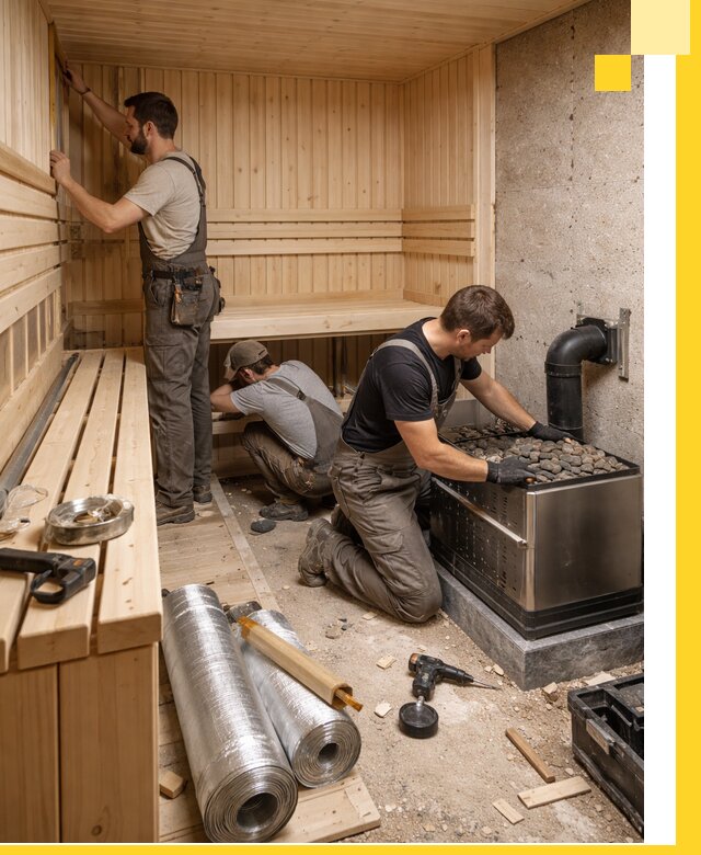 Индивидуальные сауны на заказ в Луге под ключ, проект и монтаж