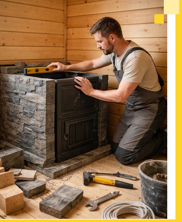 Производство и установка печей для саун под ключ в Луге