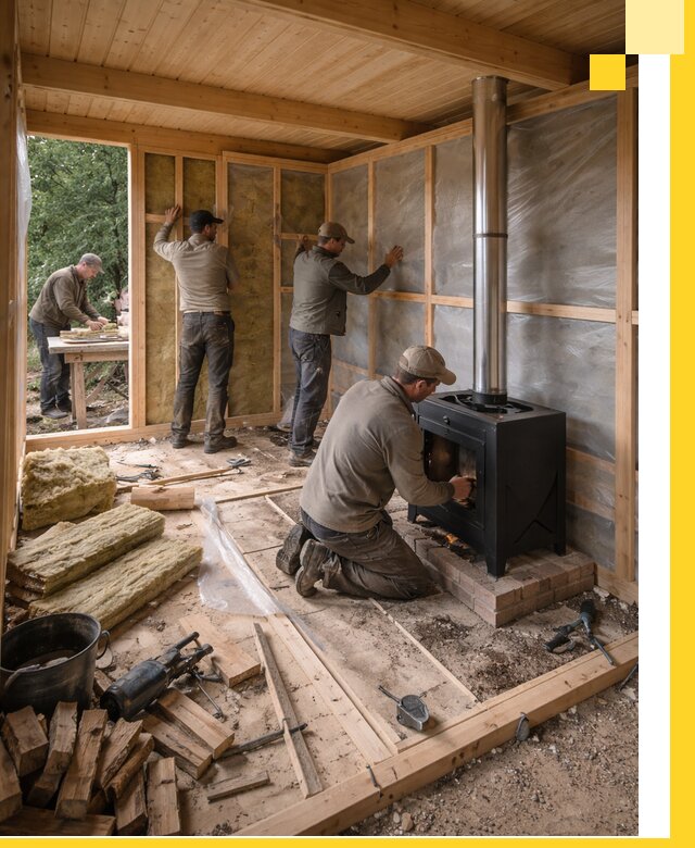 Профессиональный монтаж бань под ключ в Луге для дома