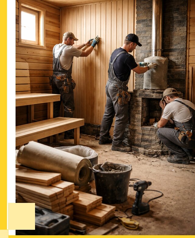 Ремонт бань под ключ в Луге от 46395 р. | ЭриданЛга