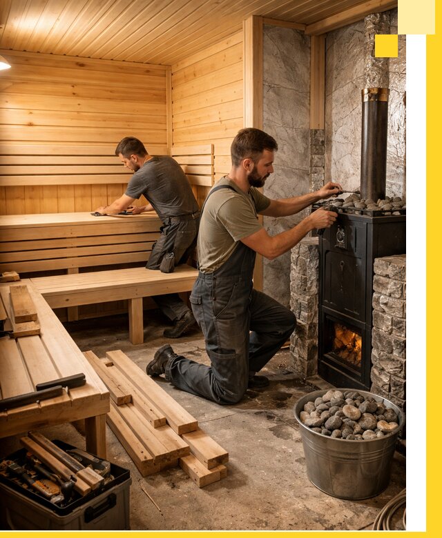 Дизайн и строительство интерьеров бань под ключ в Луге