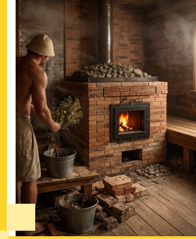 Кирпичные банные печи в Луге от 92790 р. | ЭриданЛга