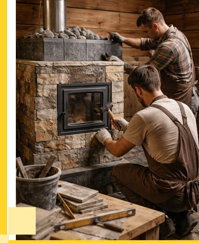 Облицовка банной печи в Луге от 15465 р. | ЭриданЛга