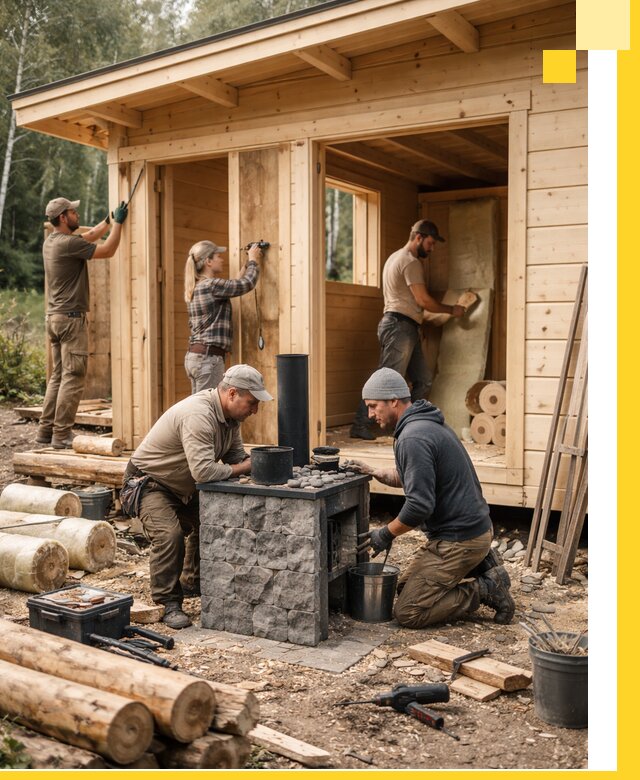 Купить баню под ключ в Луге строительство монтаж отделка