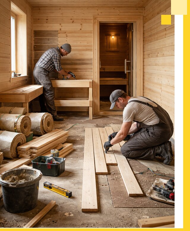 Индивидуальный проект бани с комнатой отдыха под ключ в Луге