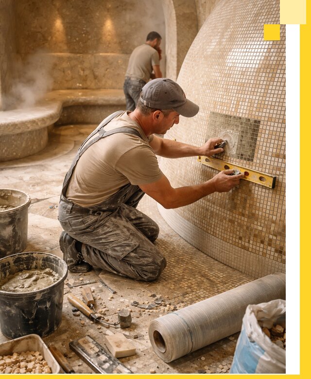 Хамам под ключ в Луге: проектирование, строительство, отделка