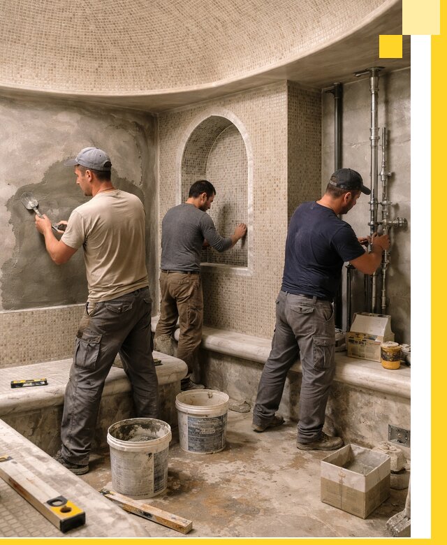 Профессиональный монтаж хамамов под ключ в Луге с гарантией