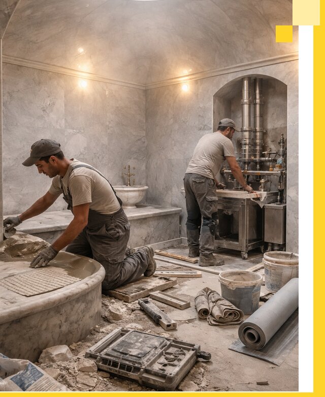 Строительство турецких бань хаммам под ключ в Луге