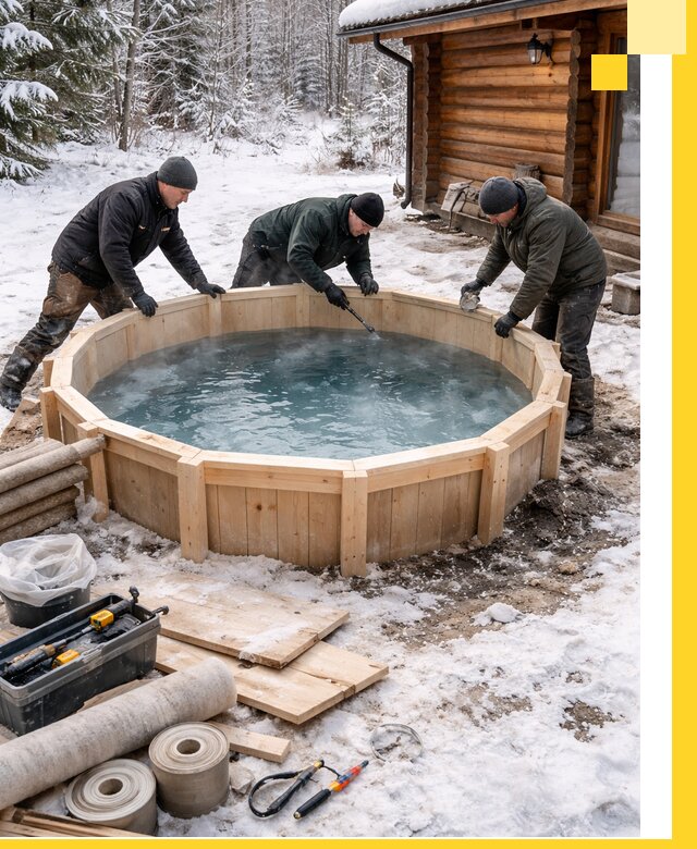 Изготовление и установка ледяных купелей под ключ в Луге